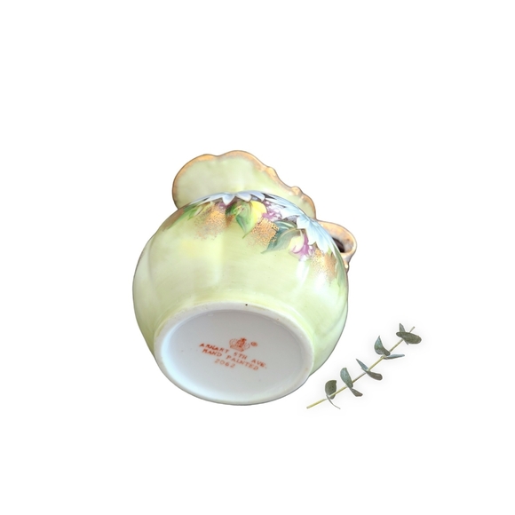 Vintage Arnart 5th Ave Hand Painted Floral Pitcher - Picture 5 of 5